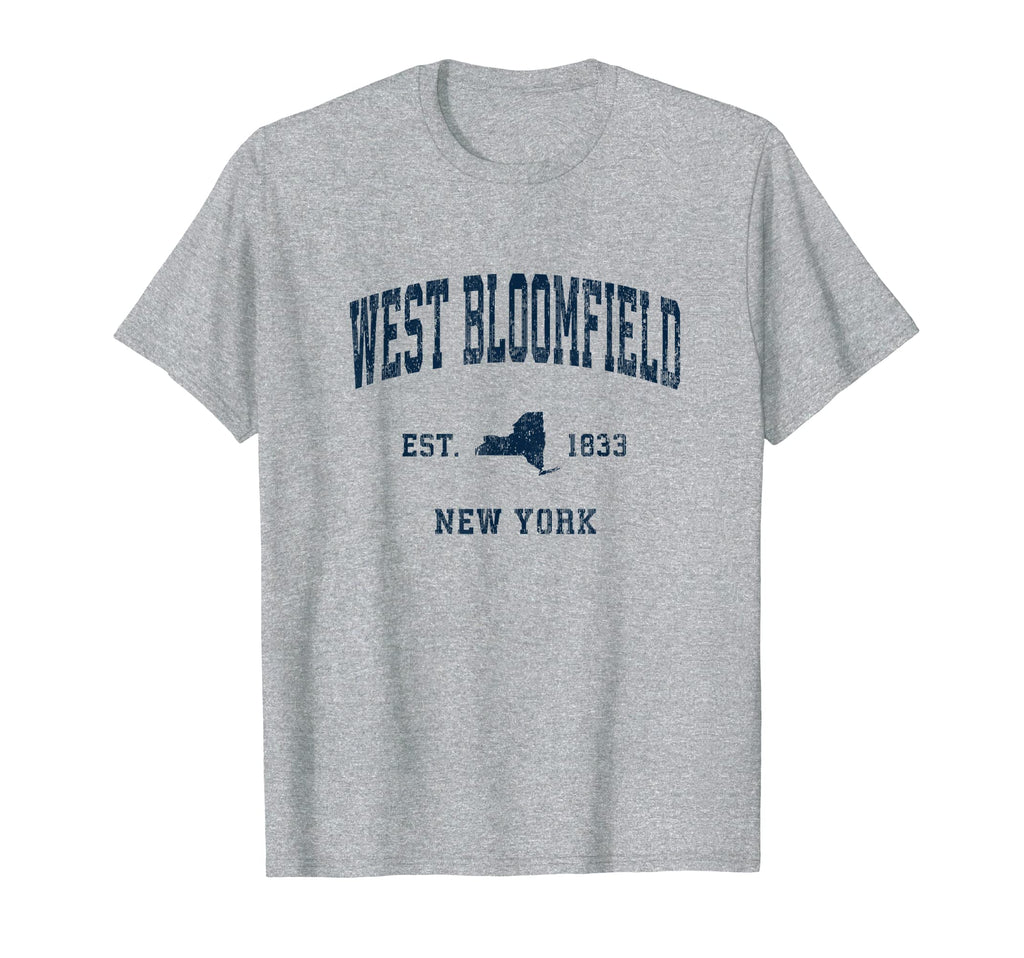 West Bloomfield New York Ny Athletic Navy T-Shirt - Trendy Graphic Unisex - T-Shirt, Sweatshirt, Hoodie