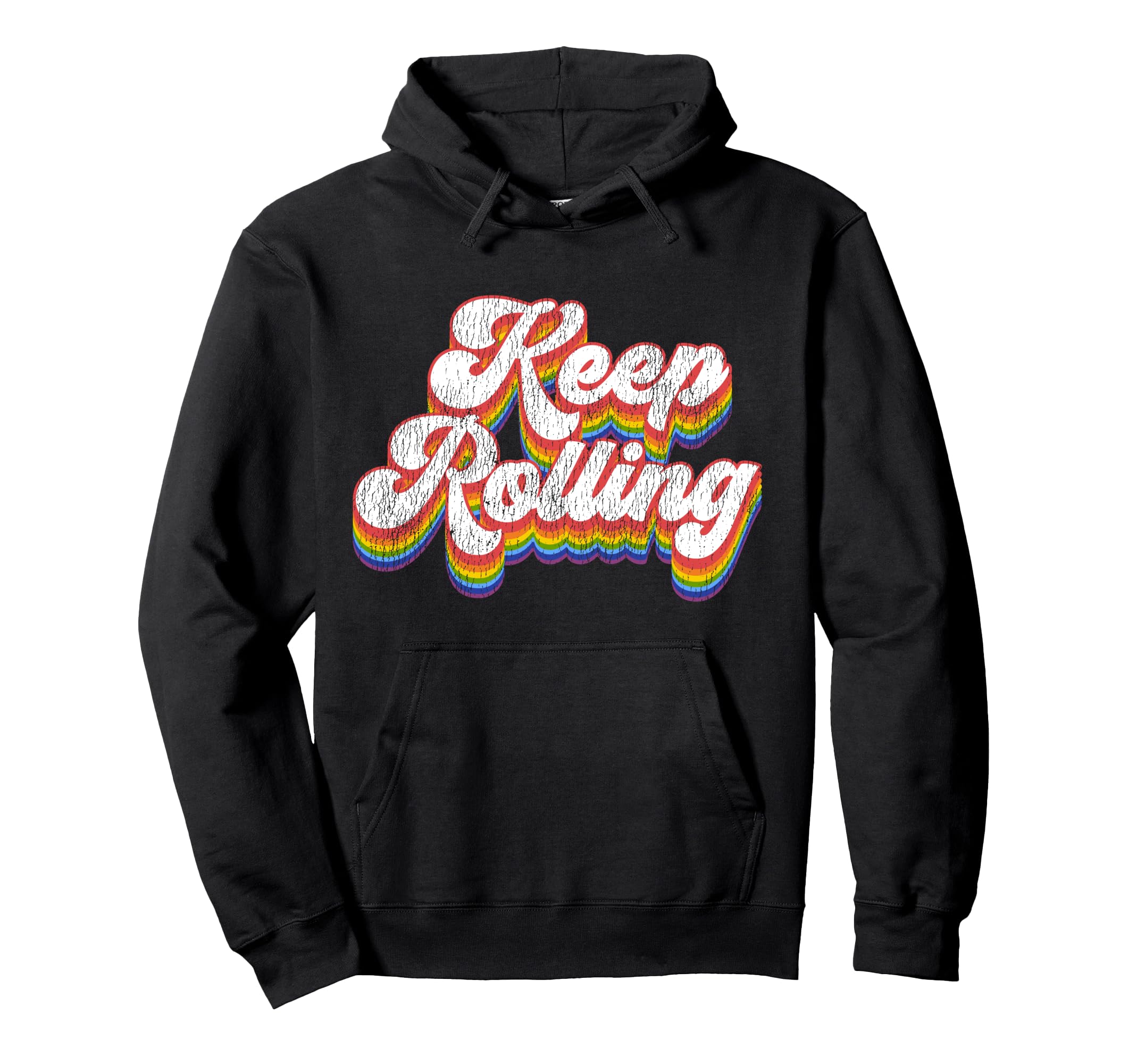 Roller Skating Skate 1970S Keep Rolling Hoodie - Unique Graphic for Adults - T-Shirt, Sweatshirt, Hoodie
