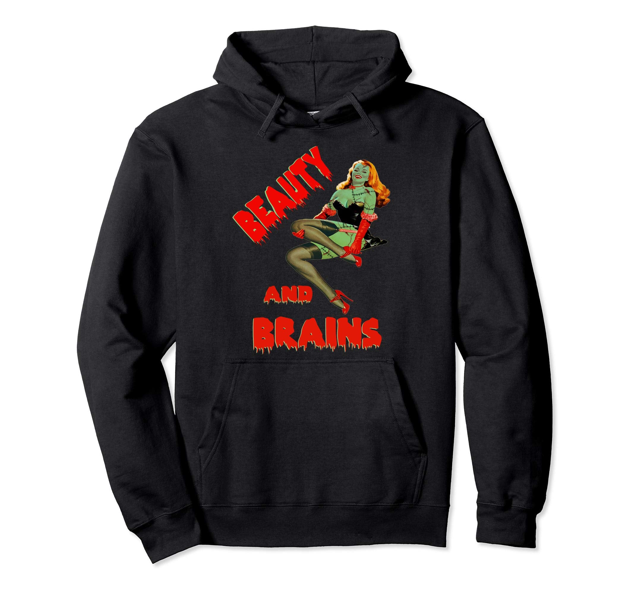 Zombie Pin Up Halloween Beauty Hoodie - Casual Everyday Wear Men Women - T-Shirt, Sweatshirt, Hoodie