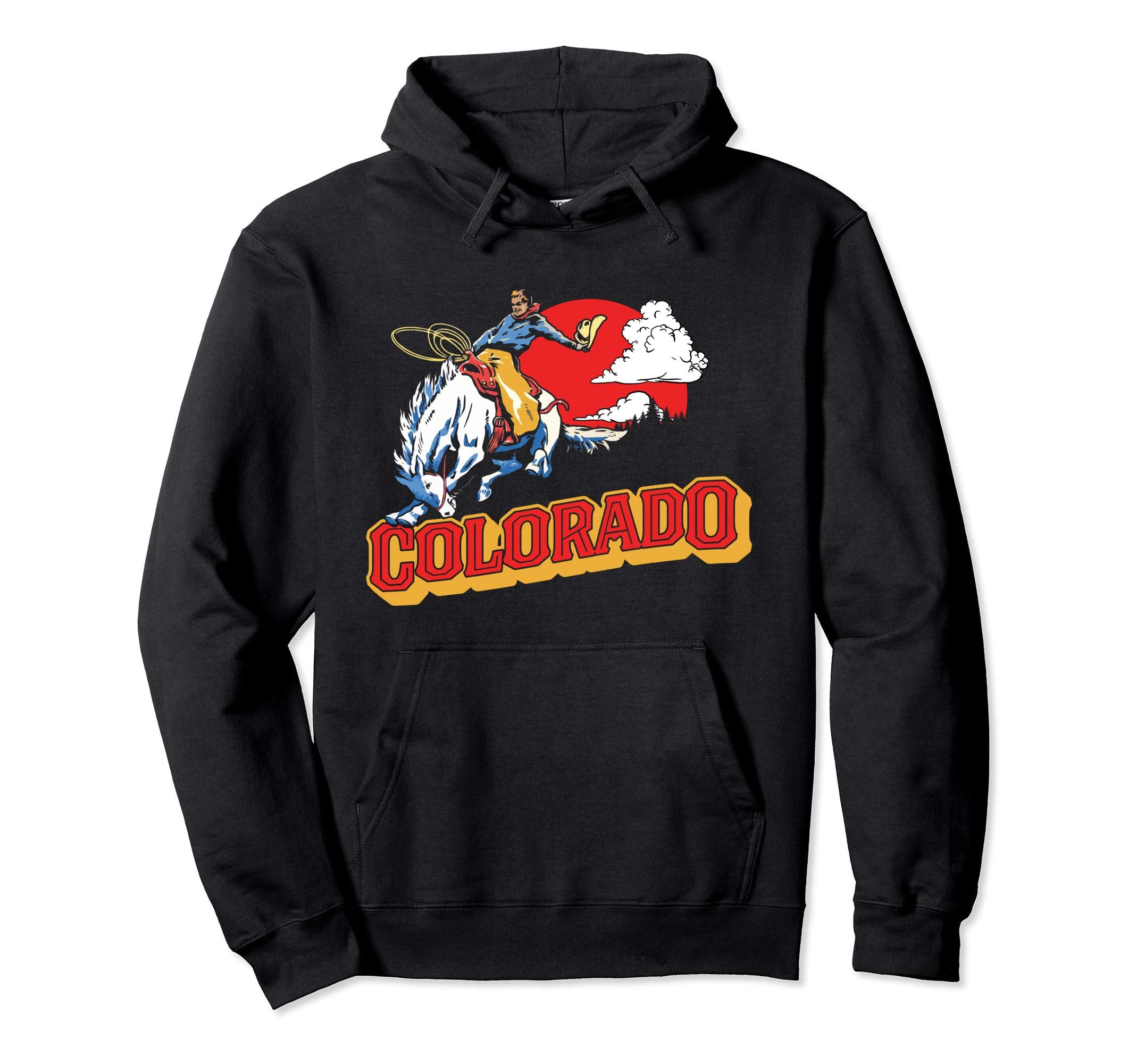 Colorado Bronco Riding Cowboy Hoodie - Aesthetic Graphic Men Women - T-Shirt, Sweatshirt, Hoodie