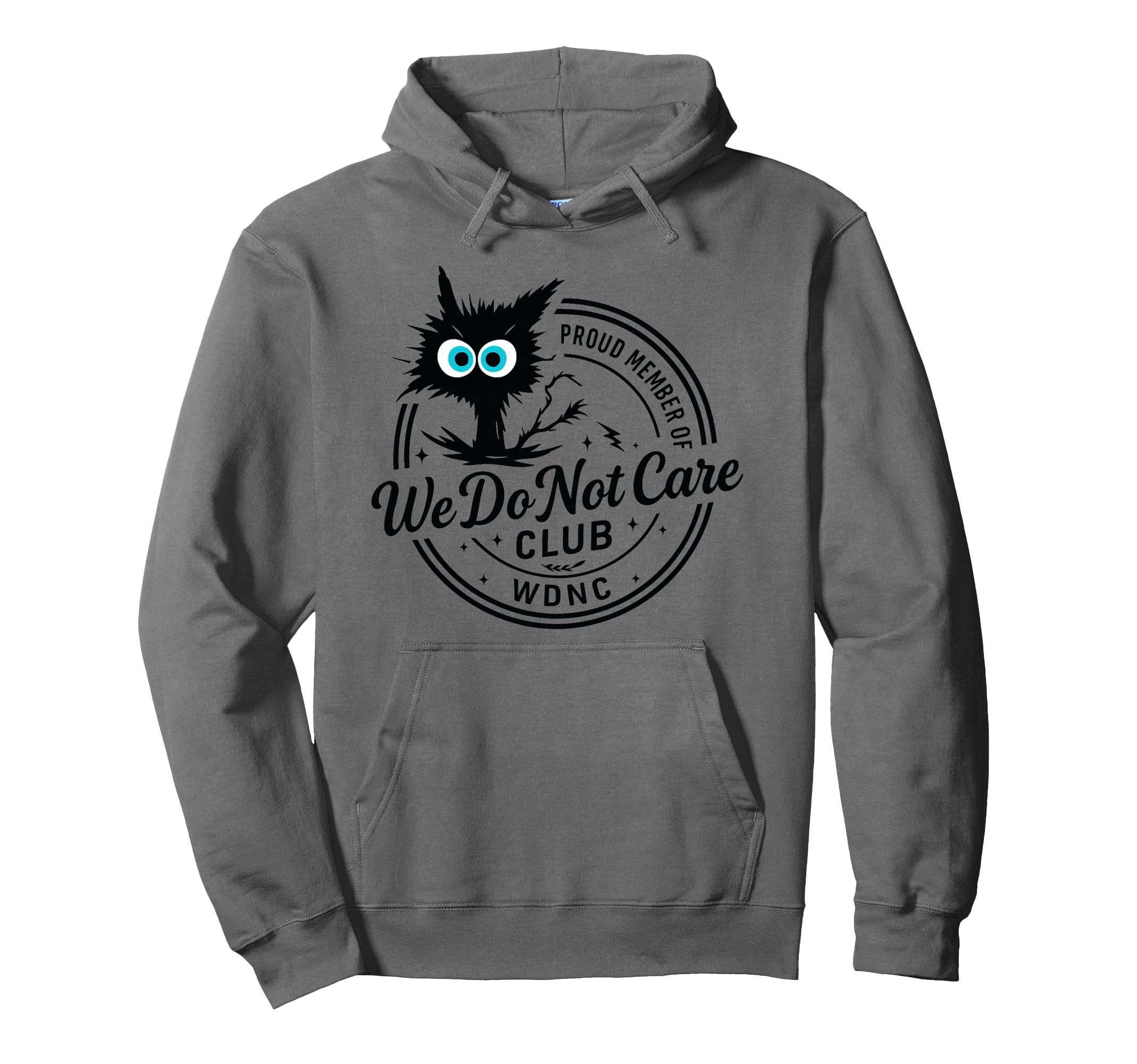 We Do Not Care Club Funny Black Cat Hoodie - Aesthetic Graphic Men Women - T-Shirt, Sweatshirt, Hoodie
