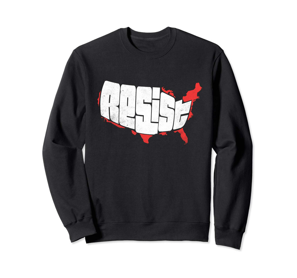 Resist Hand Lettered Lower 48 Sweatshirt - Casual Everyday Wear Unisex - T-Shirt, Sweatshirt, Hoodie