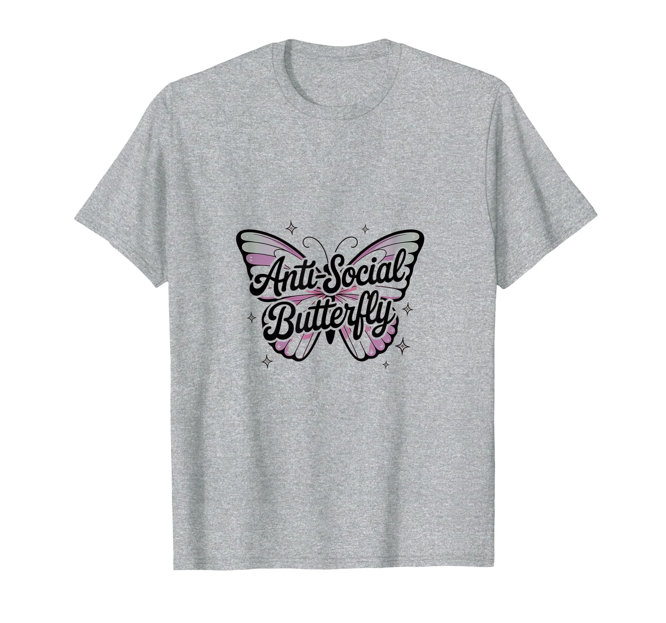 Gothic Butterfly Aesthetic Antisocial T-Shirt - Custom Art Print Men Women - T-Shirt, Sweatshirt, Hoodie