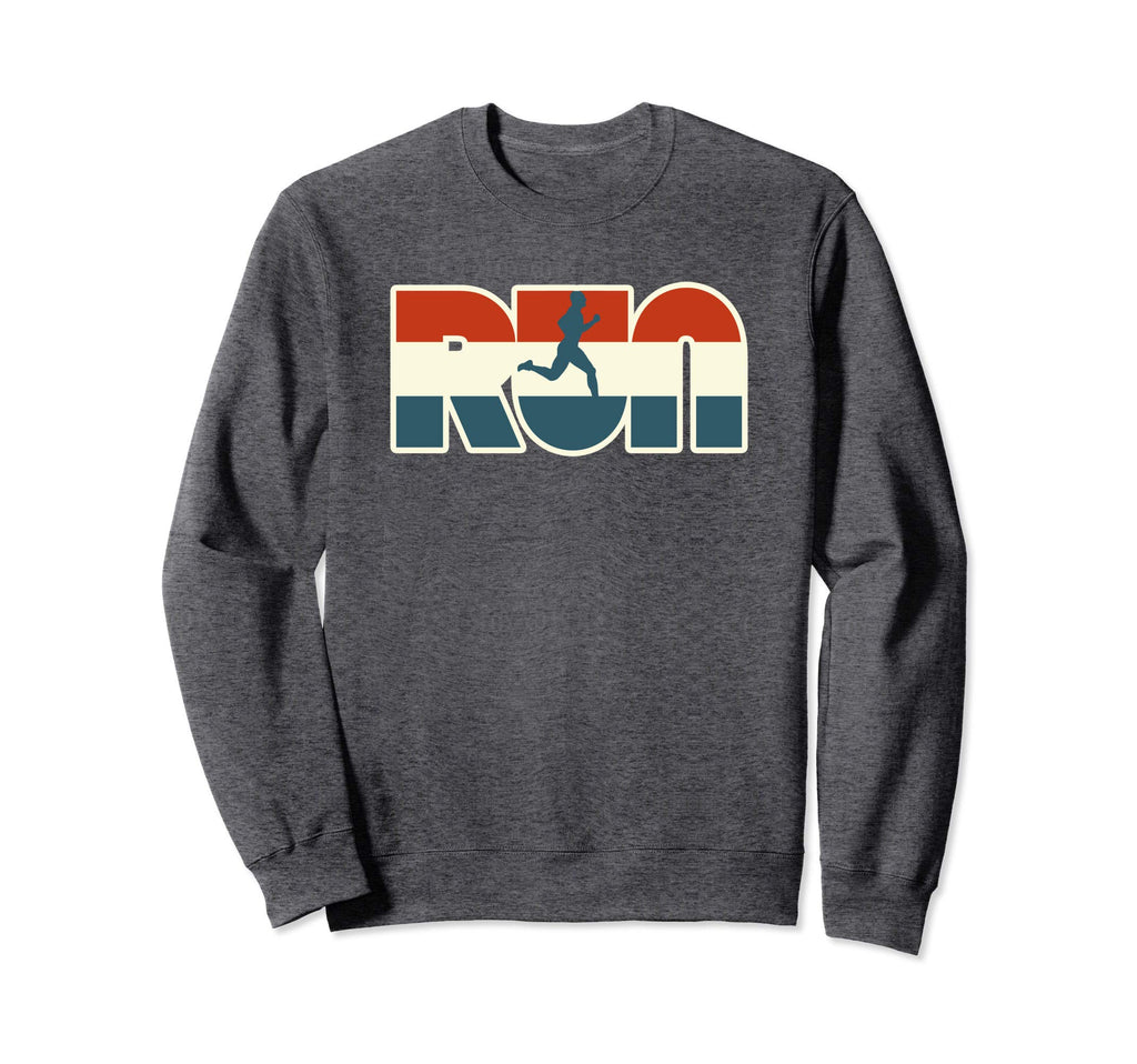 Run Red White Blue Typography Sweatshirt - Custom Art Print for Adults - T-Shirt, Sweatshirt, Hoodie
