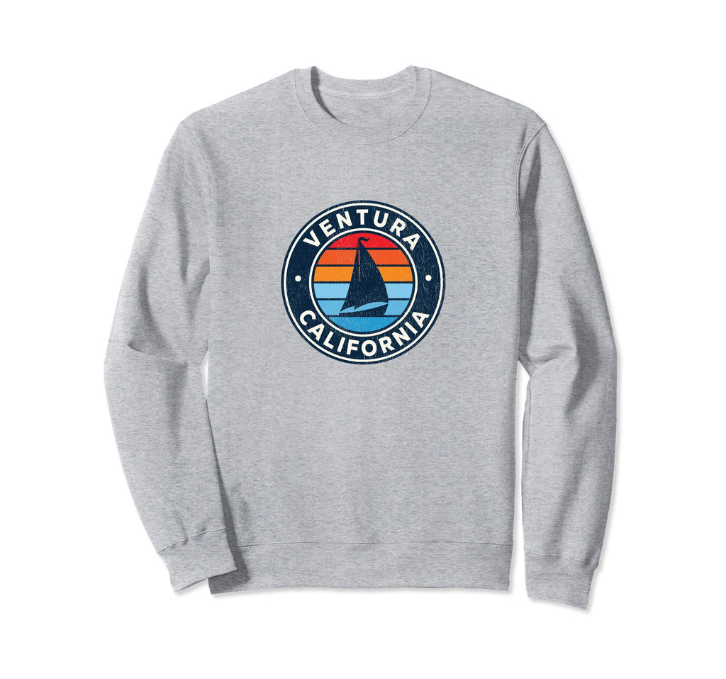 Ventura California Ca Sailboat 70S Sweatshirt - Trendy Graphic for Adults - T-Shirt, Sweatshirt, Hoodie