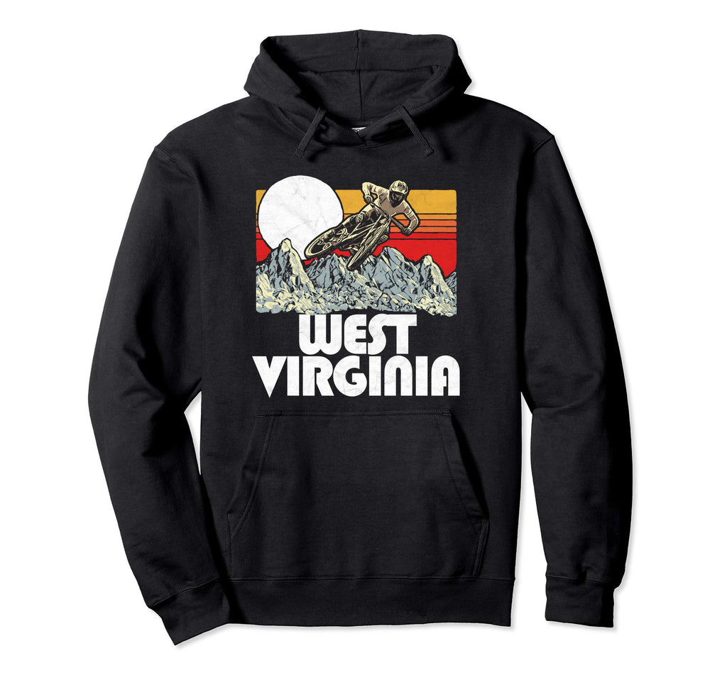 West Virginia Mountain Biking 80S Hoodie - Aesthetic Graphic Unisex - T-Shirt, Sweatshirt, Hoodie