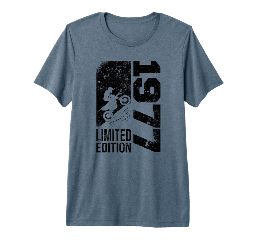 Motorcycle 1977 Birthday Dirtbike T-Shirt - Custom Art Print Unisex - T-Shirt, Sweatshirt, Hoodie