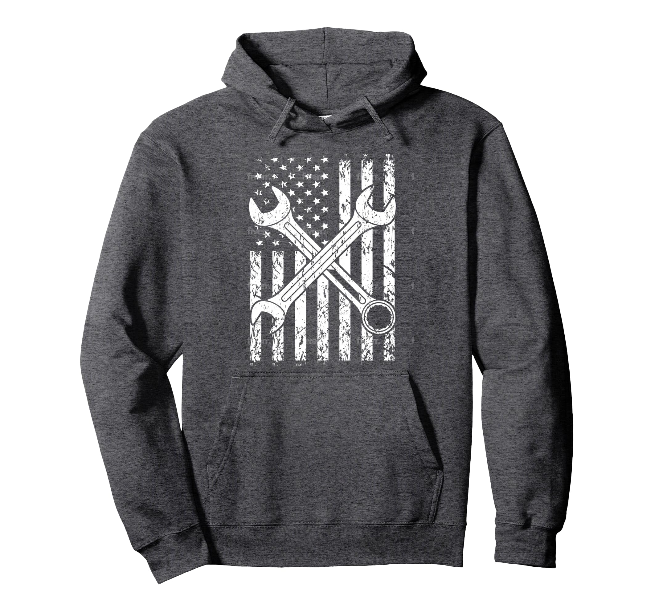 Usa Flag Car Mechanic Tools Patriotic Hoodie - Trendy Graphic Men Women - T-Shirt, Sweatshirt, Hoodie
