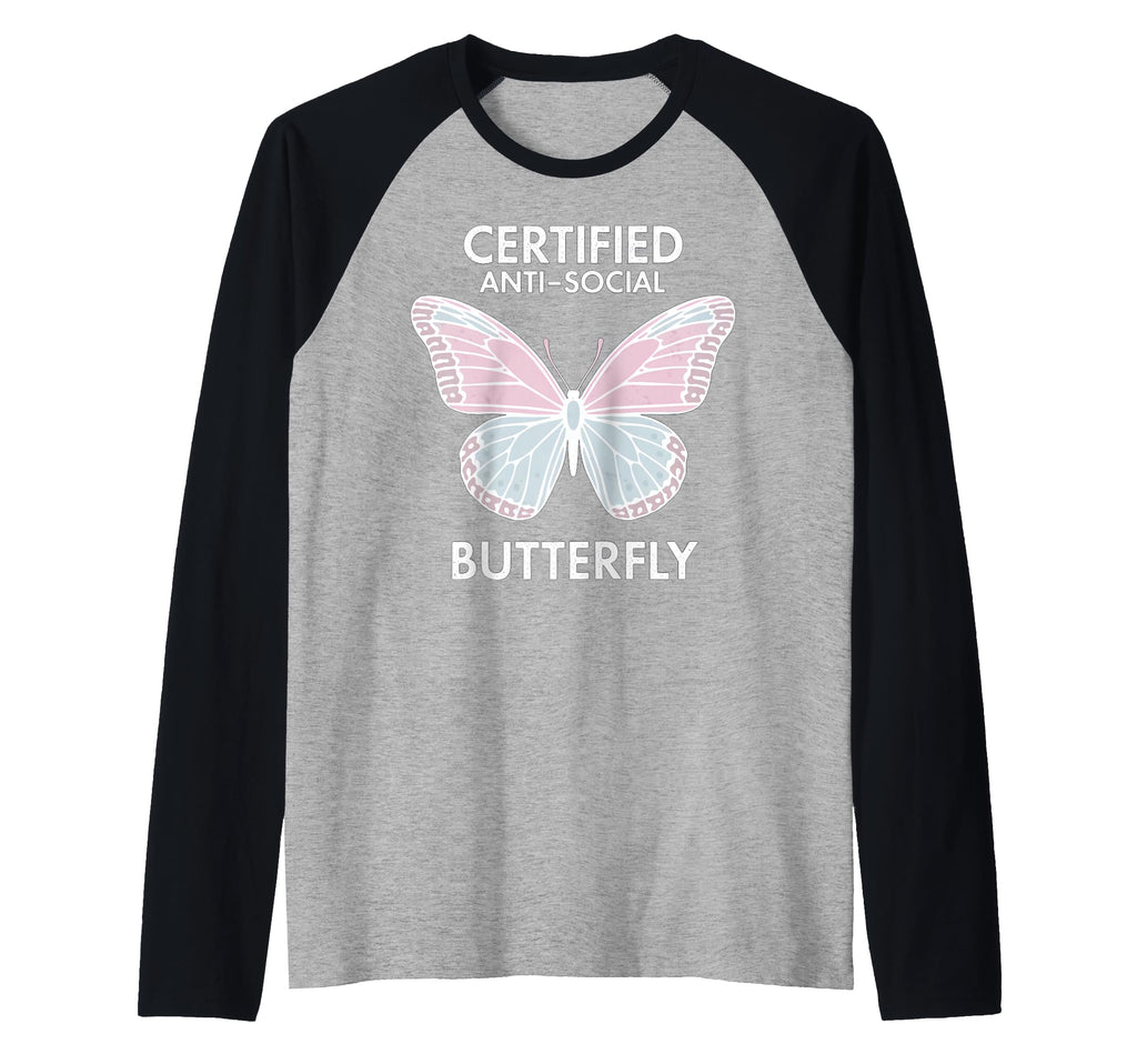 Certified Anti Social Butterfly Art Hoodie - Graphic Print Men Women - T-Shirt, Sweatshirt, Hoodie