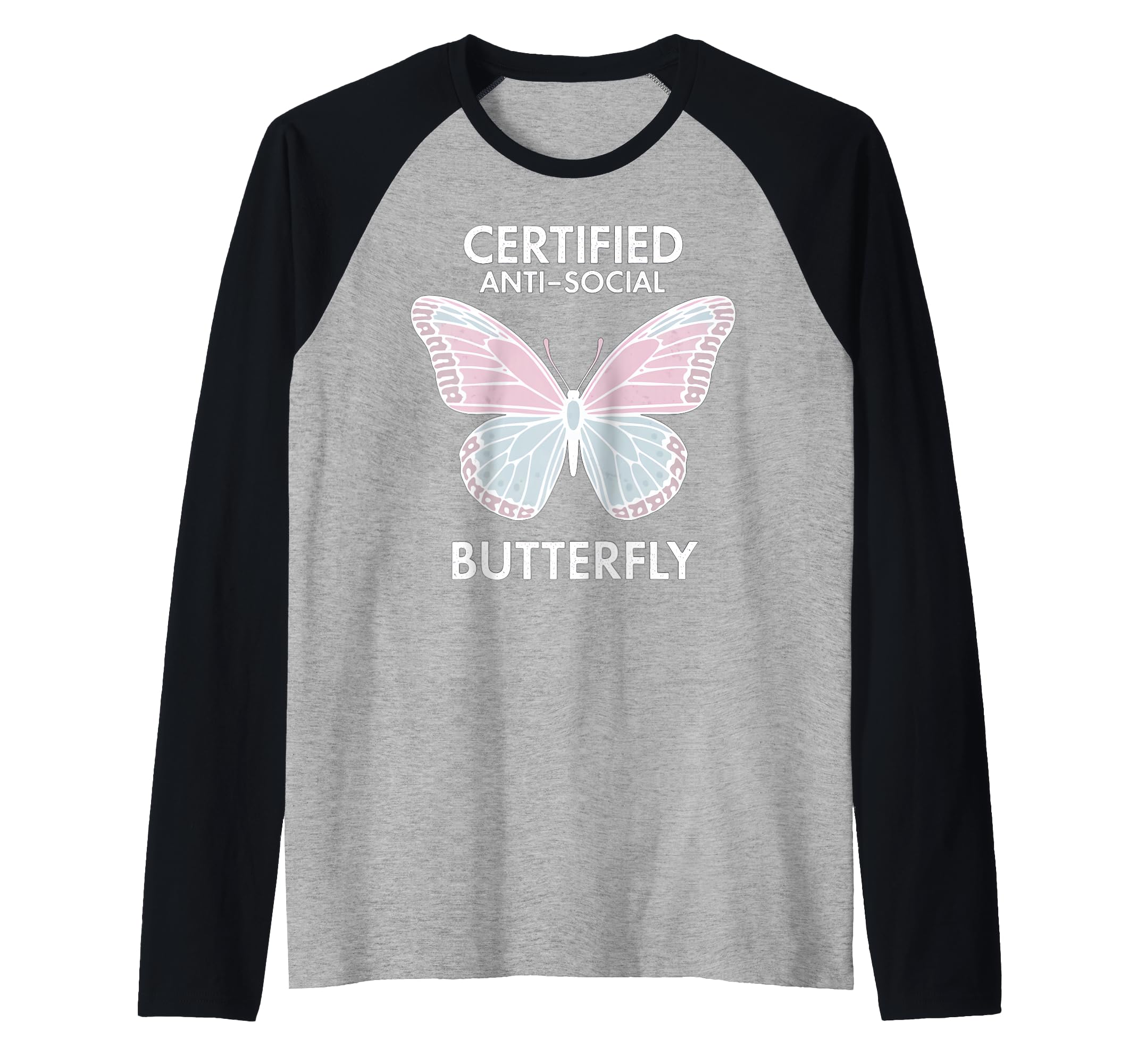 Certified Anti Social Butterfly Art Hoodie - Graphic Print Men Women - T-Shirt, Sweatshirt, Hoodie