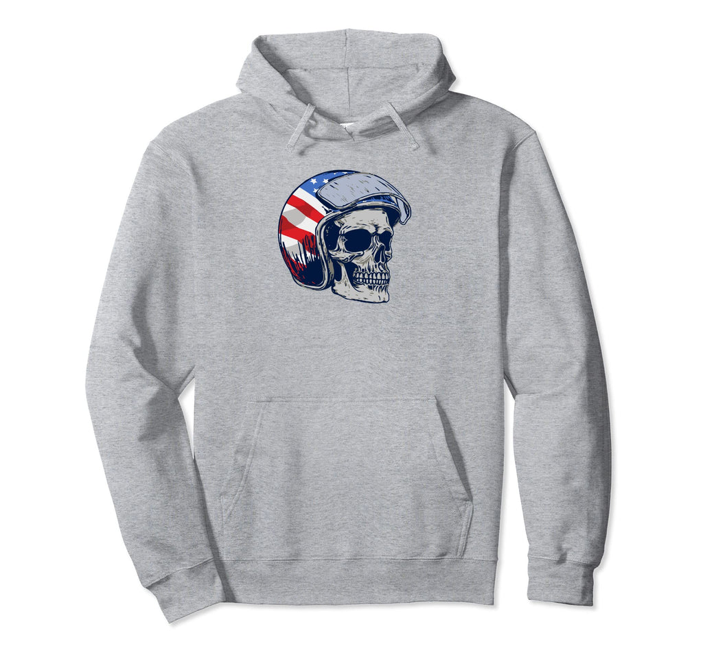 Skull Motorcycle Helmet Biker Hoodie - Trendy Graphic for Adults - T-Shirt, Sweatshirt, Hoodie