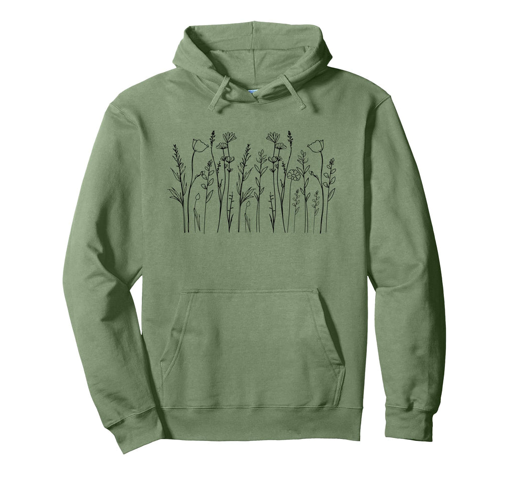 Flower Wildflower Floral Gardening Hoodie - Streetwear Style for Adults - T-Shirt, Sweatshirt, Hoodie