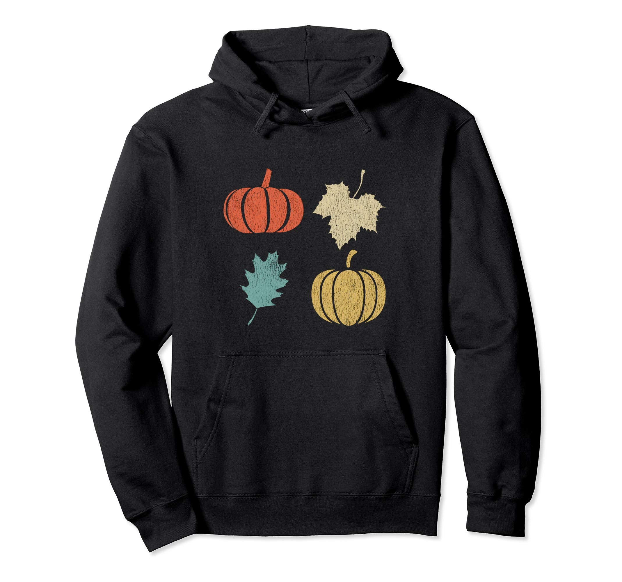 Pumpkin Patch Leaves Distressed Hoodie - Fun Novelty Design Unisex - T-Shirt, Sweatshirt, Hoodie