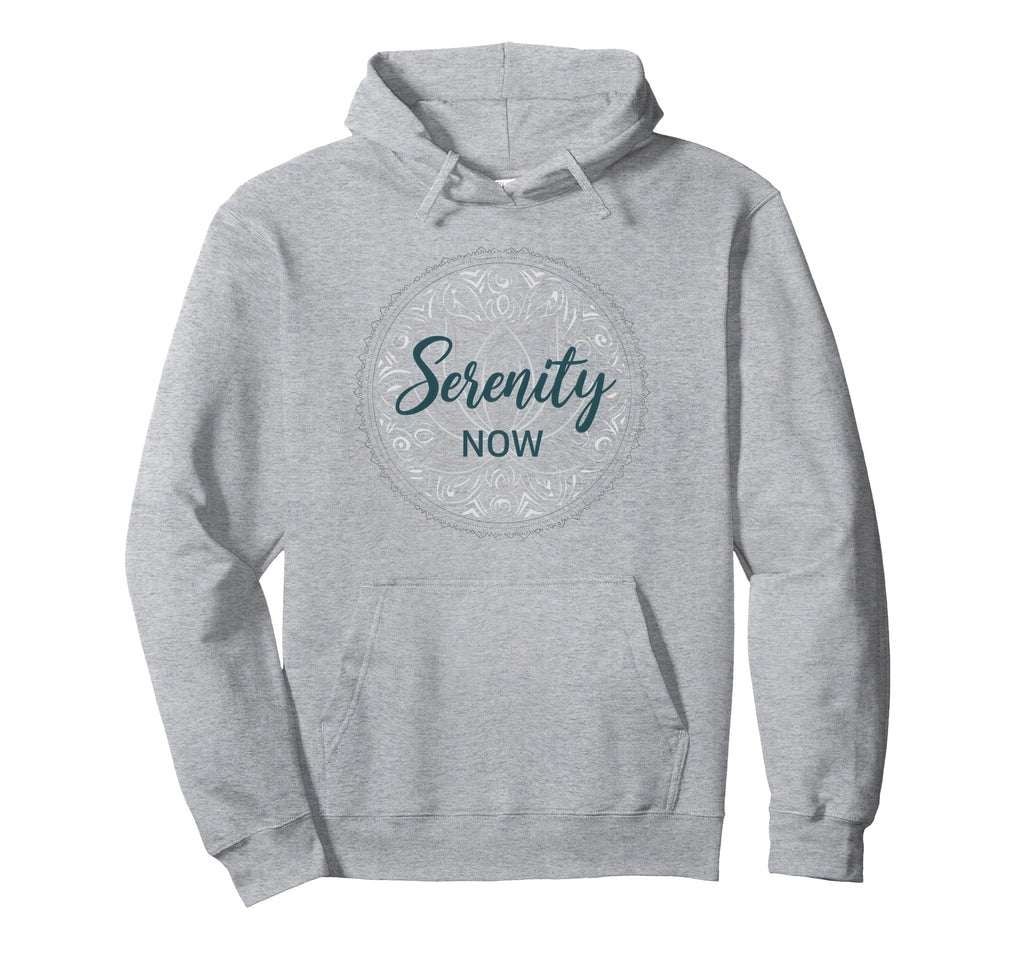 Serenity Now Zen Lotus Mandala Meditation Hoodie - Custom Art Print Unisex - T-Shirt, Sweatshirt, Hoodie