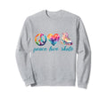 Peace Love Skate Roller Skates 70S 80S Sweatshirt - Novelty Apparel Unisex - T-Shirt, Sweatshirt, Hoodie