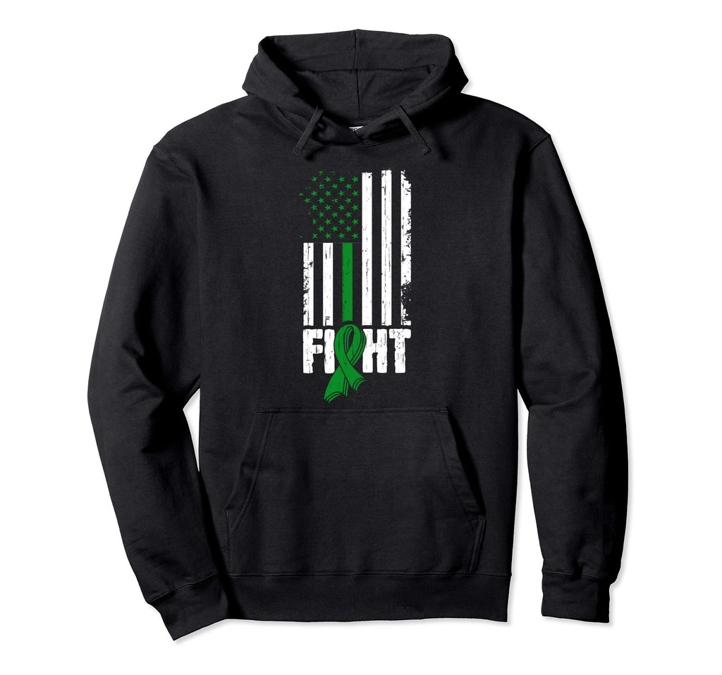 Mental Health American Flag Green Hoodie - Minimalist Print Men Women - T-Shirt, Sweatshirt, Hoodie
