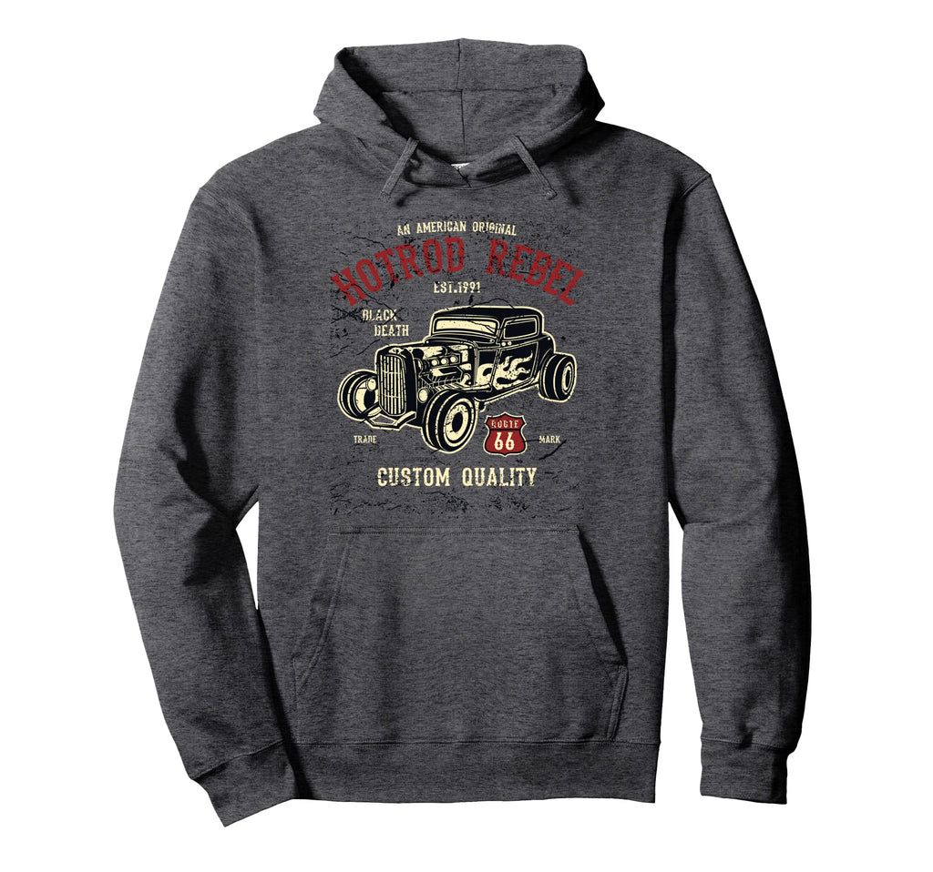 Hot Rod Car Hotrod Rebel Hoodie - Custom Art Print Unisex - T-Shirt, Sweatshirt, Hoodie