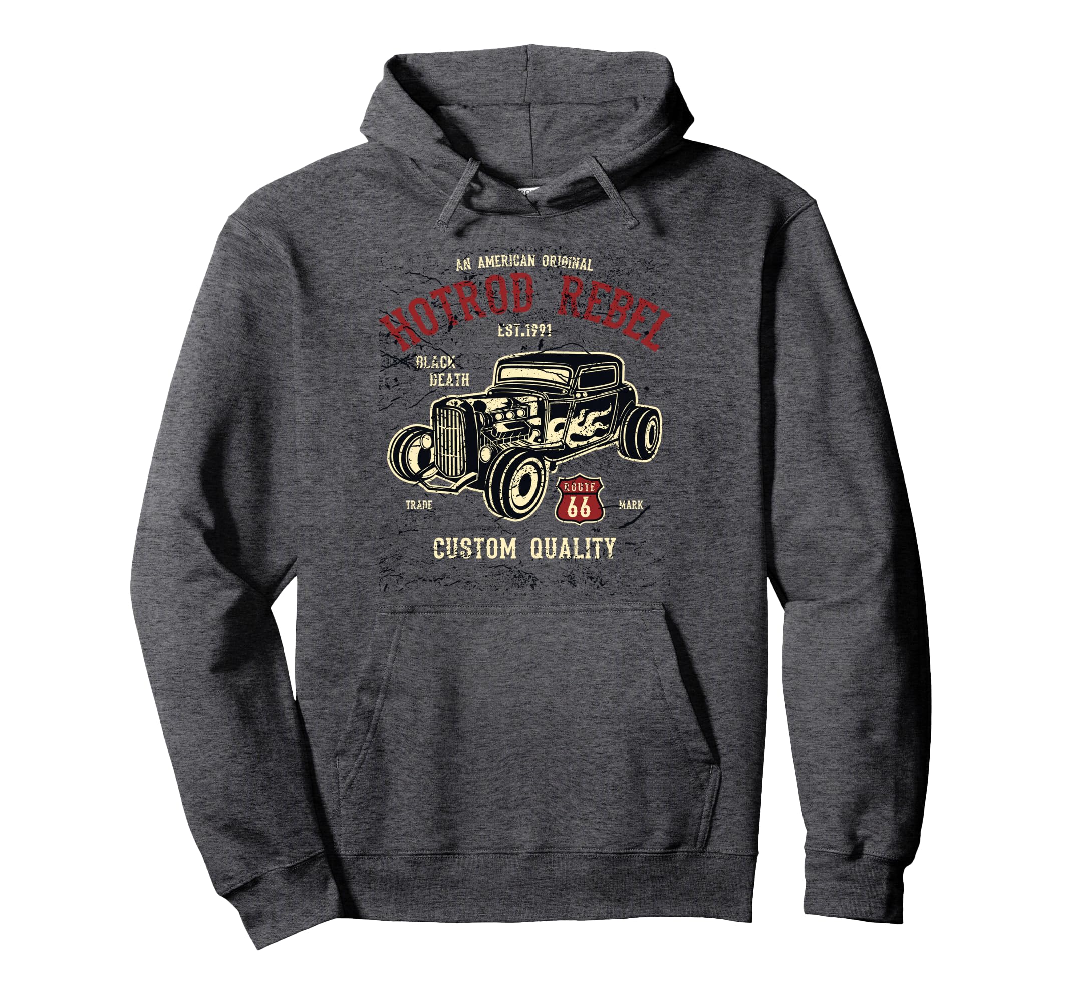 Hot Rod Car Hotrod Rebel Hoodie - Custom Art Print Unisex - T-Shirt, Sweatshirt, Hoodie