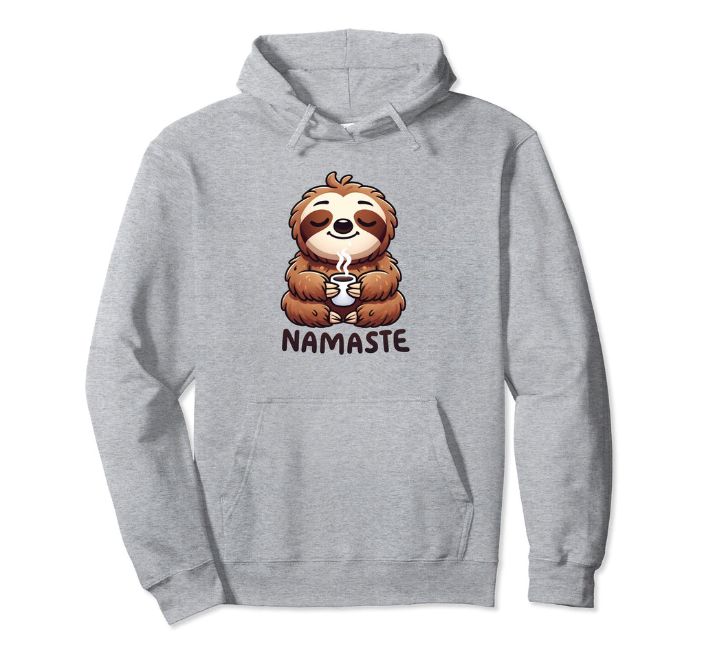 Namaste Sloth Meditation Pose Funny Hoodie - Minimalist Print Men Women - T-Shirt, Sweatshirt, Hoodie