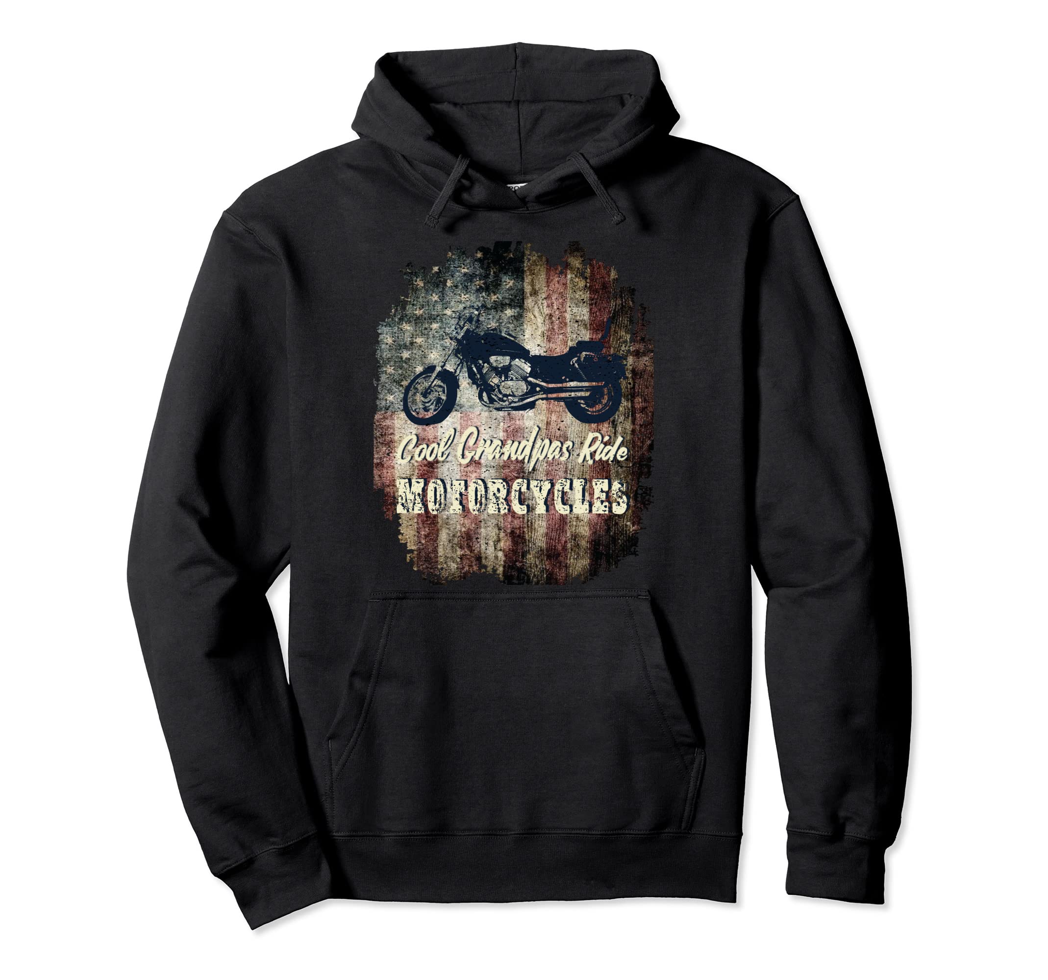 Biker Grandpas Ride Motorcycles Hoodie - Fun Novelty Design Men Women - T-Shirt, Sweatshirt, Hoodie