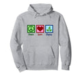 Peace Love Plants Green Plant Lover Hoodie - Streetwear Style Men Women - T-Shirt, Sweatshirt, Hoodie