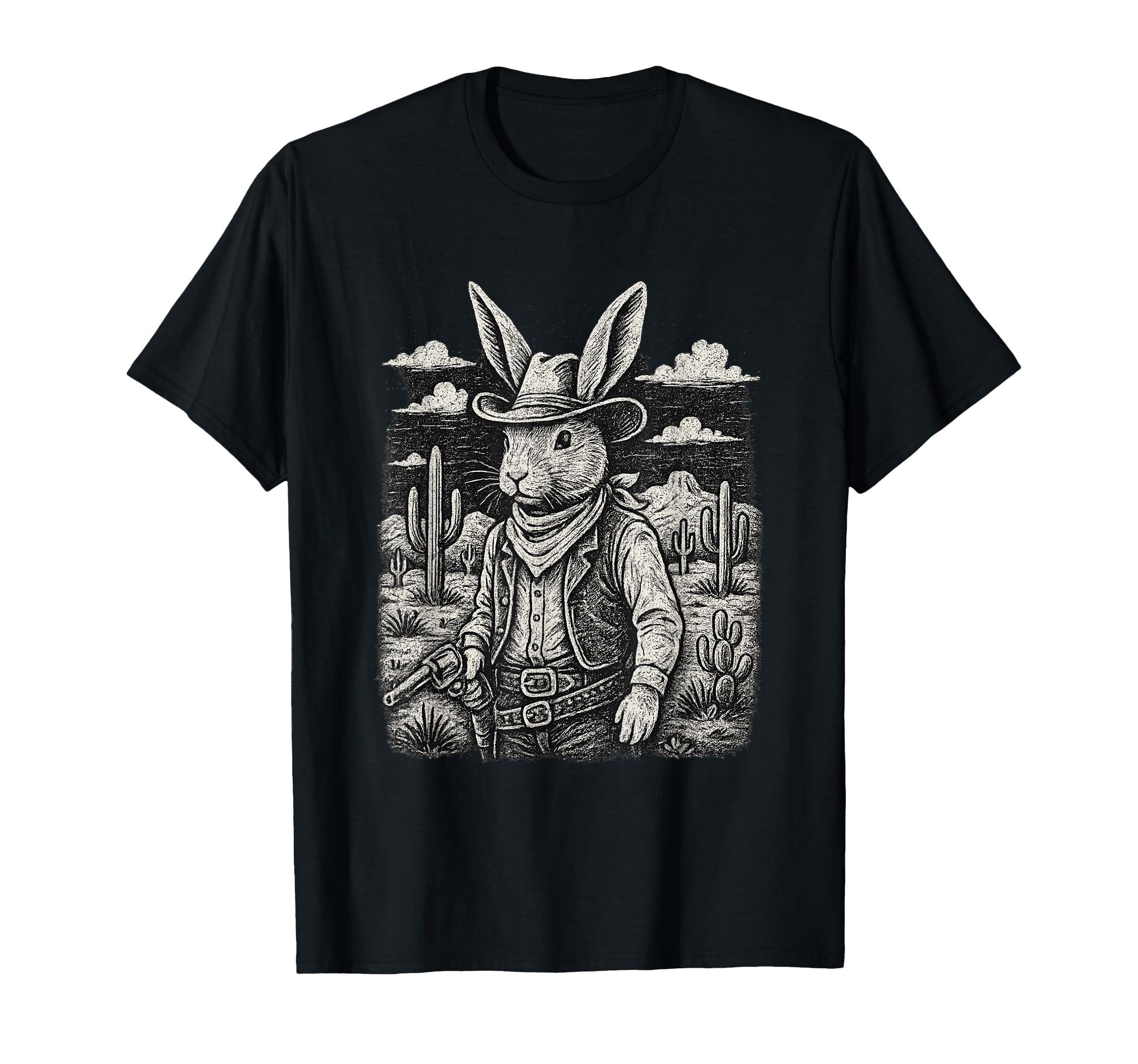 Western Rabbit Desert Smodk Sweatshirt - Novelty Apparel Men Women - T-Shirt, Sweatshirt, Hoodie