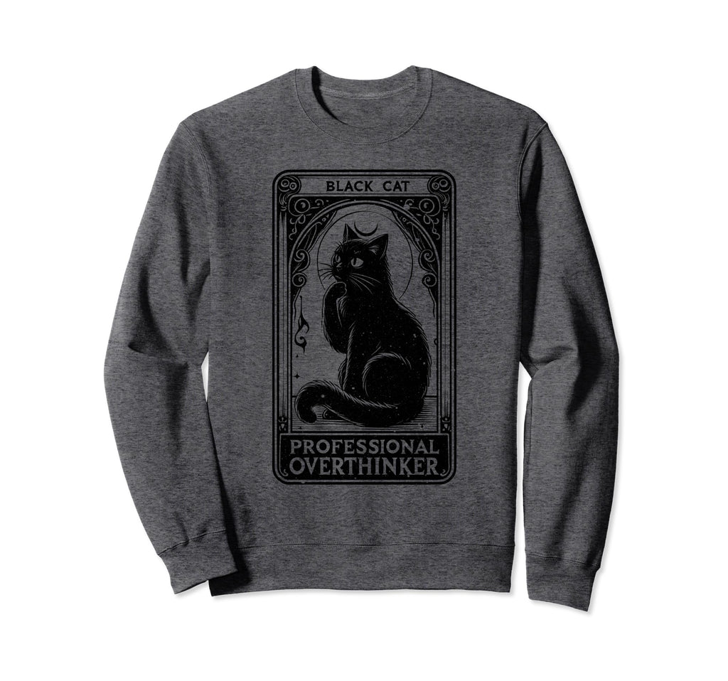 Professional Overthinker Cat Tarot Sweatshirt - Fun Novelty Design Unisex - T-Shirt, Sweatshirt, Hoodie