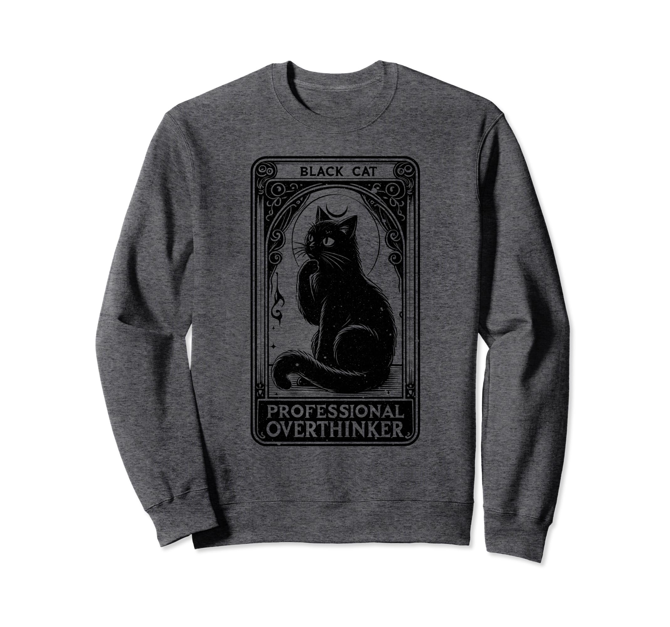 Professional Overthinker Cat Tarot Sweatshirt - Fun Novelty Design Unisex - T-Shirt, Sweatshirt, Hoodie
