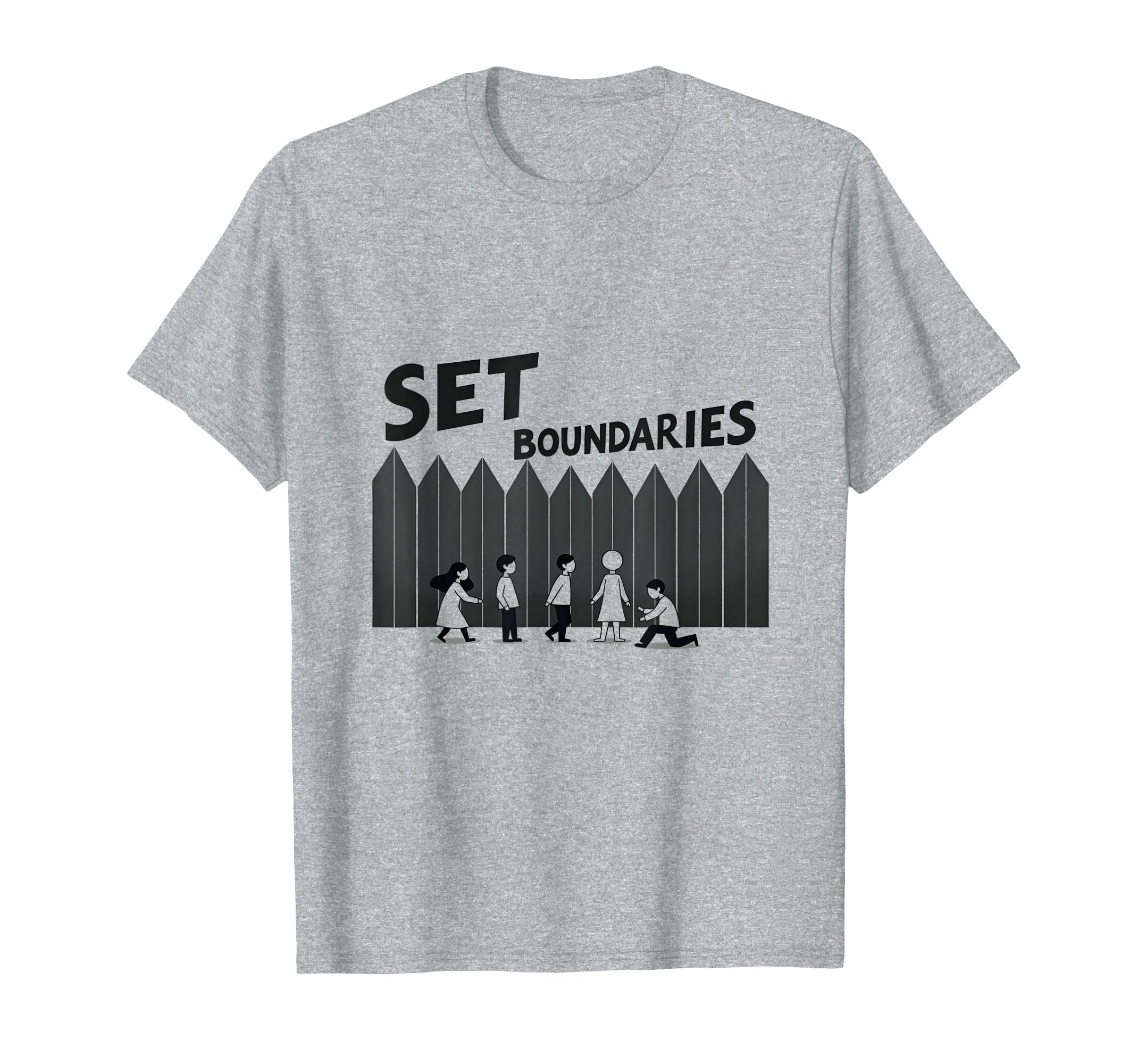 Set Boundaries Empowering Wall Art T-Shirt - Streetwear Style for Adults - T-Shirt, Sweatshirt, Hoodie