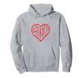 Caffeine Love Heart Typography Hoodie - Fun Novelty Design Men Women - T-Shirt, Sweatshirt, Hoodie