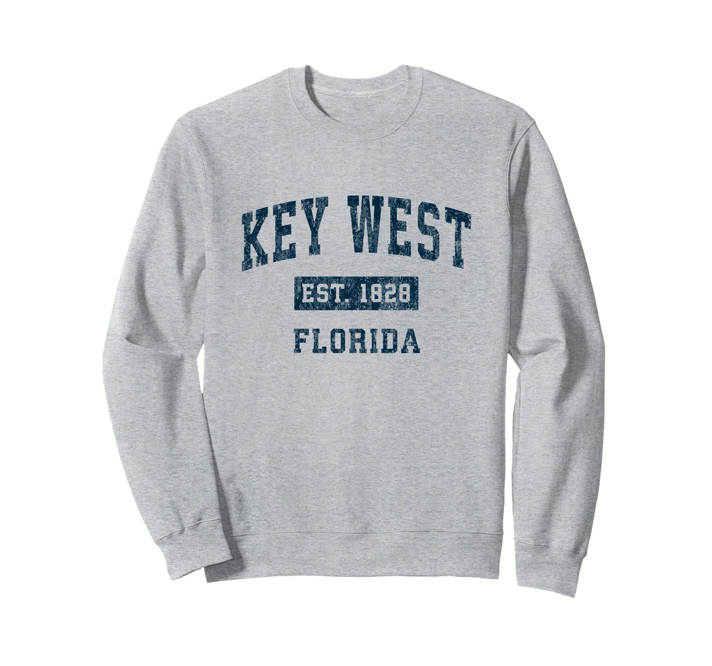 Key West Florida Fl Sports Navy Sweatshirt - Novelty Apparel for Adults - T-Shirt, Sweatshirt, Hoodie