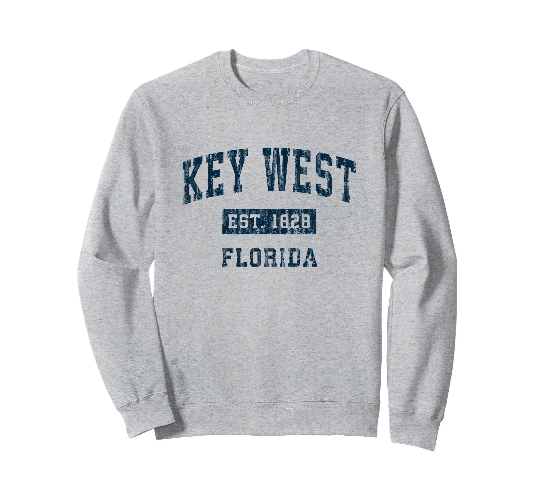 Key West Florida Fl Sports Navy Sweatshirt - Novelty Apparel for Adults - T-Shirt, Sweatshirt, Hoodie