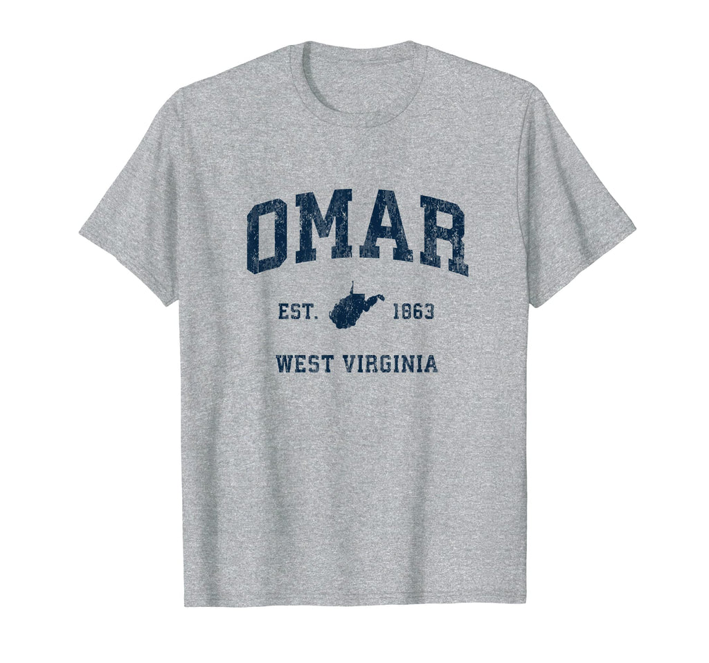 Omar West Virginia Wv Athletic Navy Sports T-Shirt - Novelty Apparel Unisex - T-Shirt, Sweatshirt, Hoodie