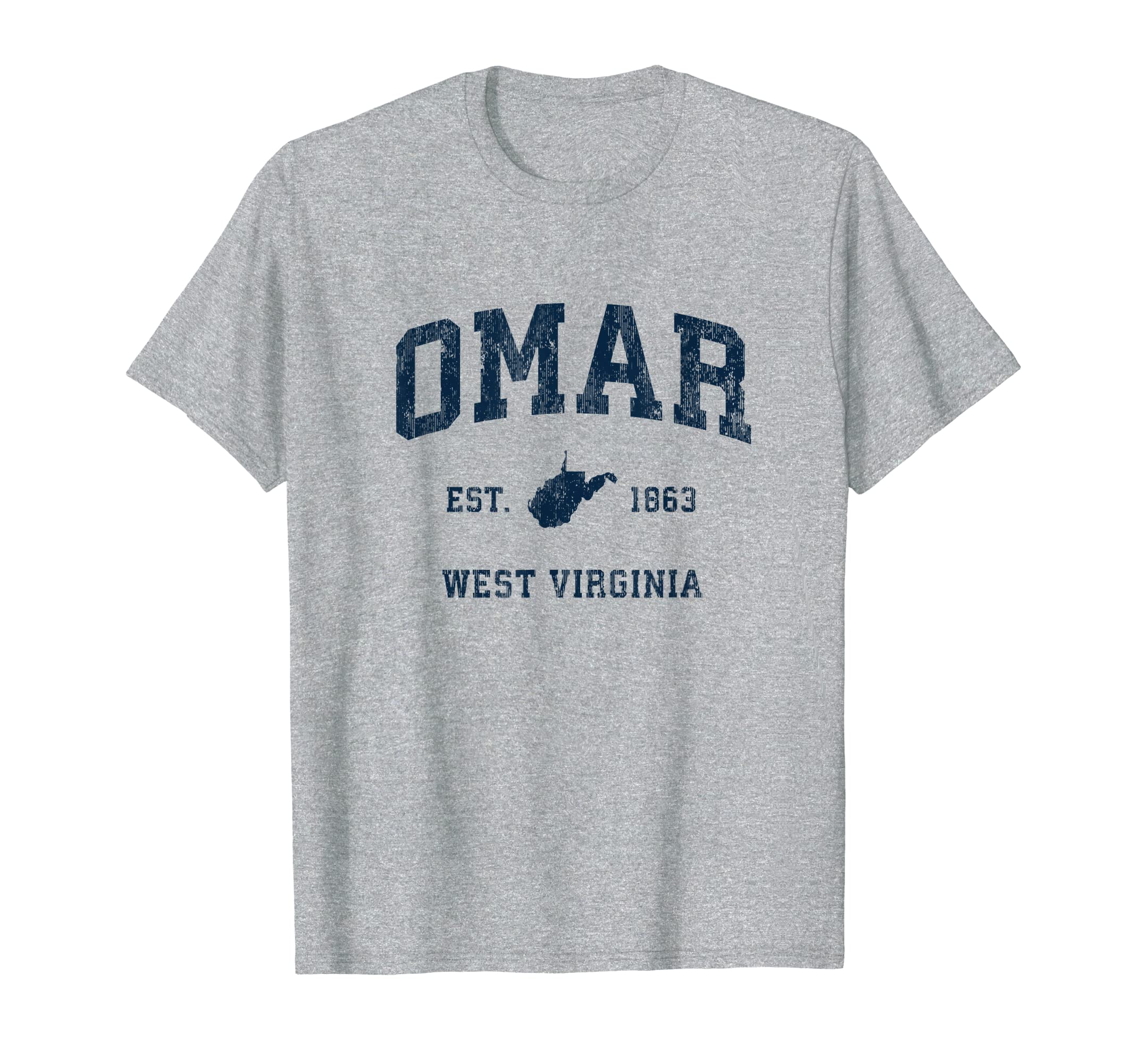 Omar West Virginia Wv Athletic Navy Sports T-Shirt - Novelty Apparel Unisex - T-Shirt, Sweatshirt, Hoodie