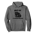Raccoon Vibes Overstimulation Grey Hoodie - Aesthetic Graphic Men Women - T-Shirt, Sweatshirt, Hoodie
