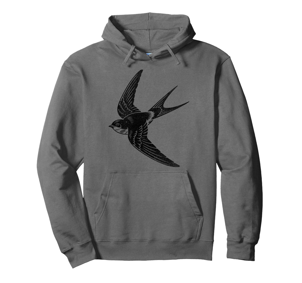 Swallow Bird Gothic Folk Art Hoodie - Graphic Print for Adults - T-Shirt, Sweatshirt, Hoodie
