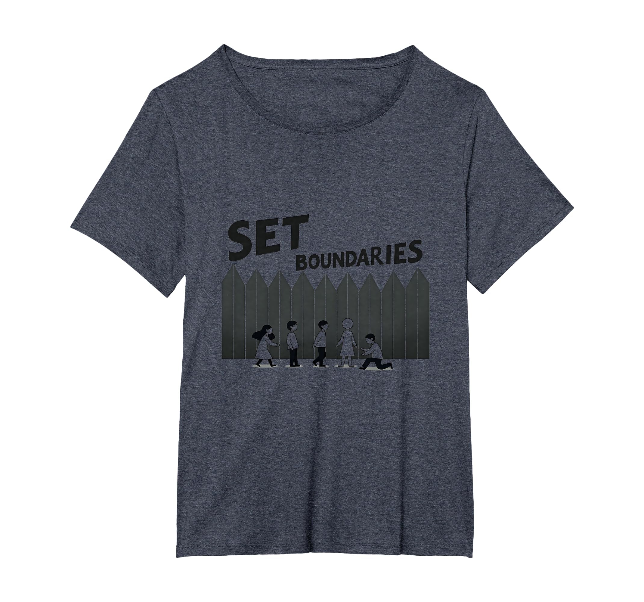 Set Boundaries Empowering Wall Art T-Shirt - Streetwear Style for Adults - T-Shirt, Sweatshirt, Hoodie