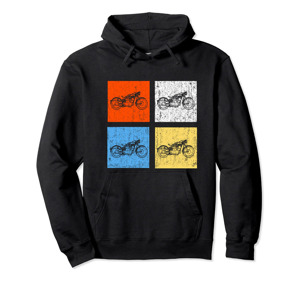 Motorcycle Old School Biker Hoodie - Aesthetic Graphic Unisex - T-Shirt, Sweatshirt, Hoodie