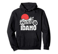 Idaho Motorcycle Sun Minimalist Hoodie - Custom Art Print for Adults - T-Shirt, Sweatshirt, Hoodie
