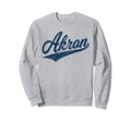 Akron Ohio Varsity Script Sports Sweatshirt - Unique Graphic for Adults - T-Shirt, Sweatshirt, Hoodie