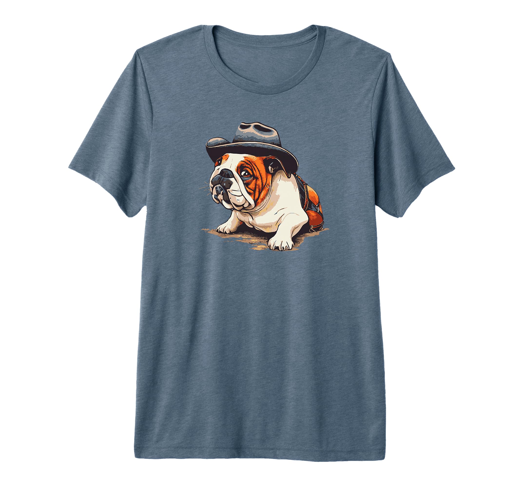 English Bulldog Puppy Cowboy Funny Dog T-Shirt - Streetwear Style Unisex - T-Shirt, Sweatshirt, Hoodie