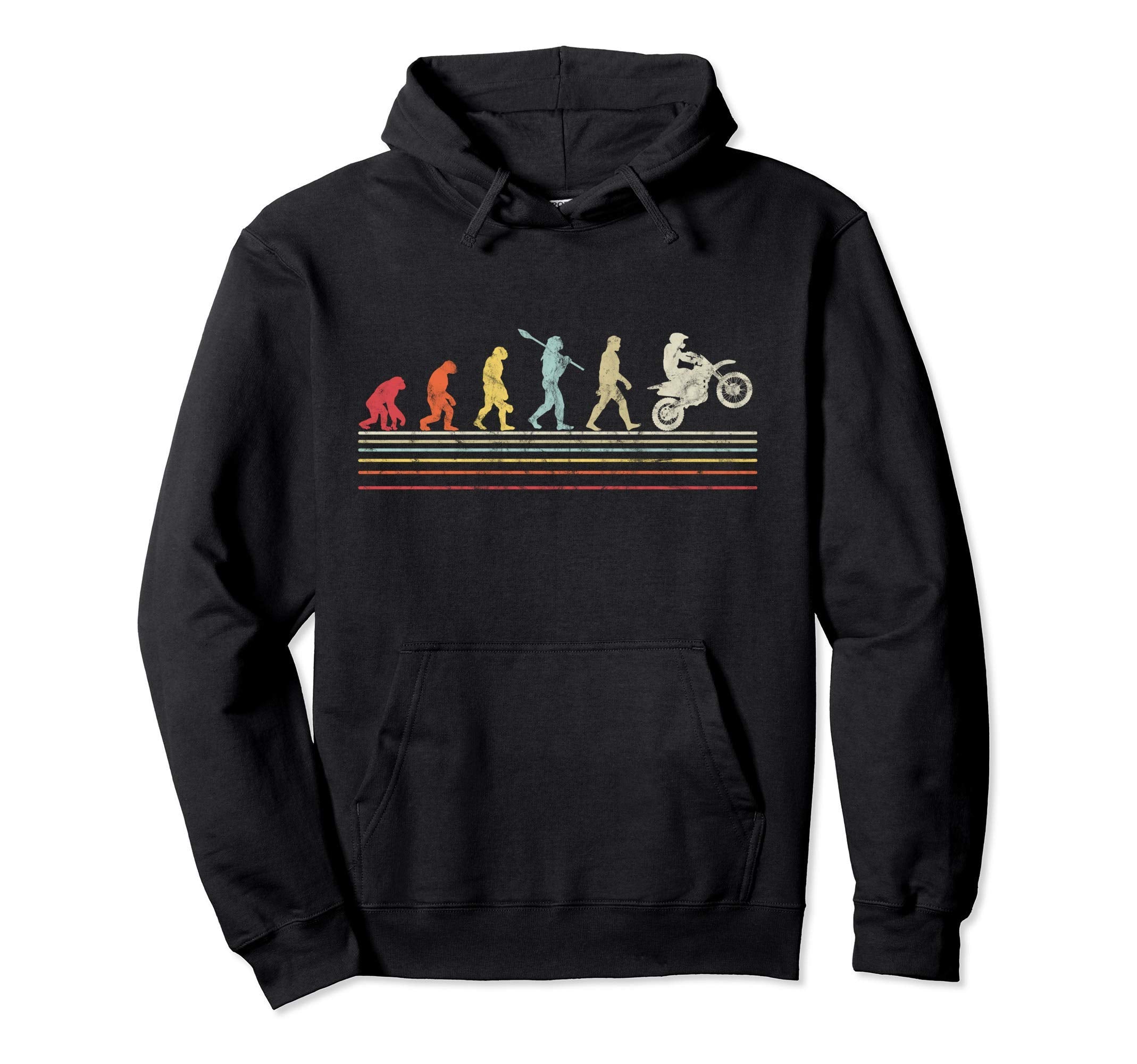 Evolution Motorcycle Hoodie - Fun Novelty Design Unisex - T-Shirt, Sweatshirt, Hoodie