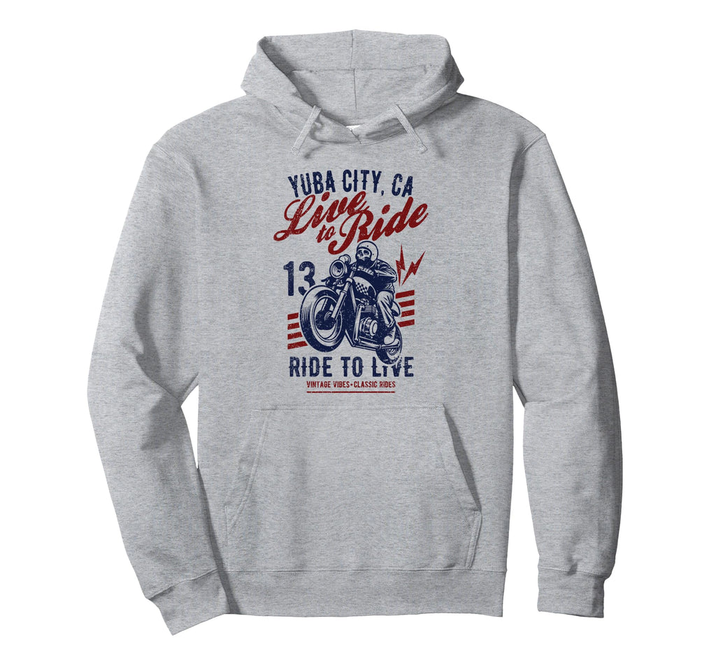 Yuba City California Motorcycle Hoodie - Casual Everyday Wear for Adults - T-Shirt, Sweatshirt, Hoodie