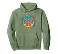 Peace Sign Hippie Floral Hoodie - Streetwear Style Men Women - T-Shirt, Sweatshirt, Hoodie