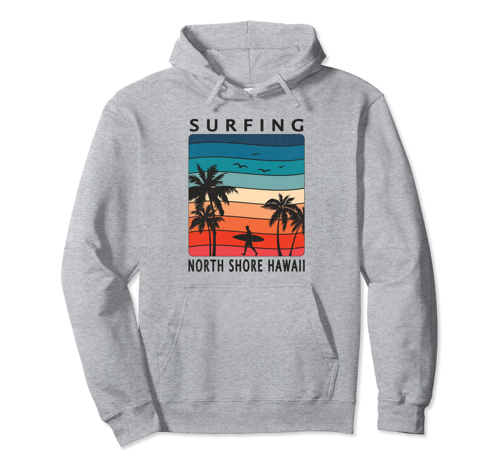 Surfing North Shore Hawaii Hawaiian 70S Hoodie - Streetwear Style Unisex - T-Shirt, Sweatshirt, Hoodie