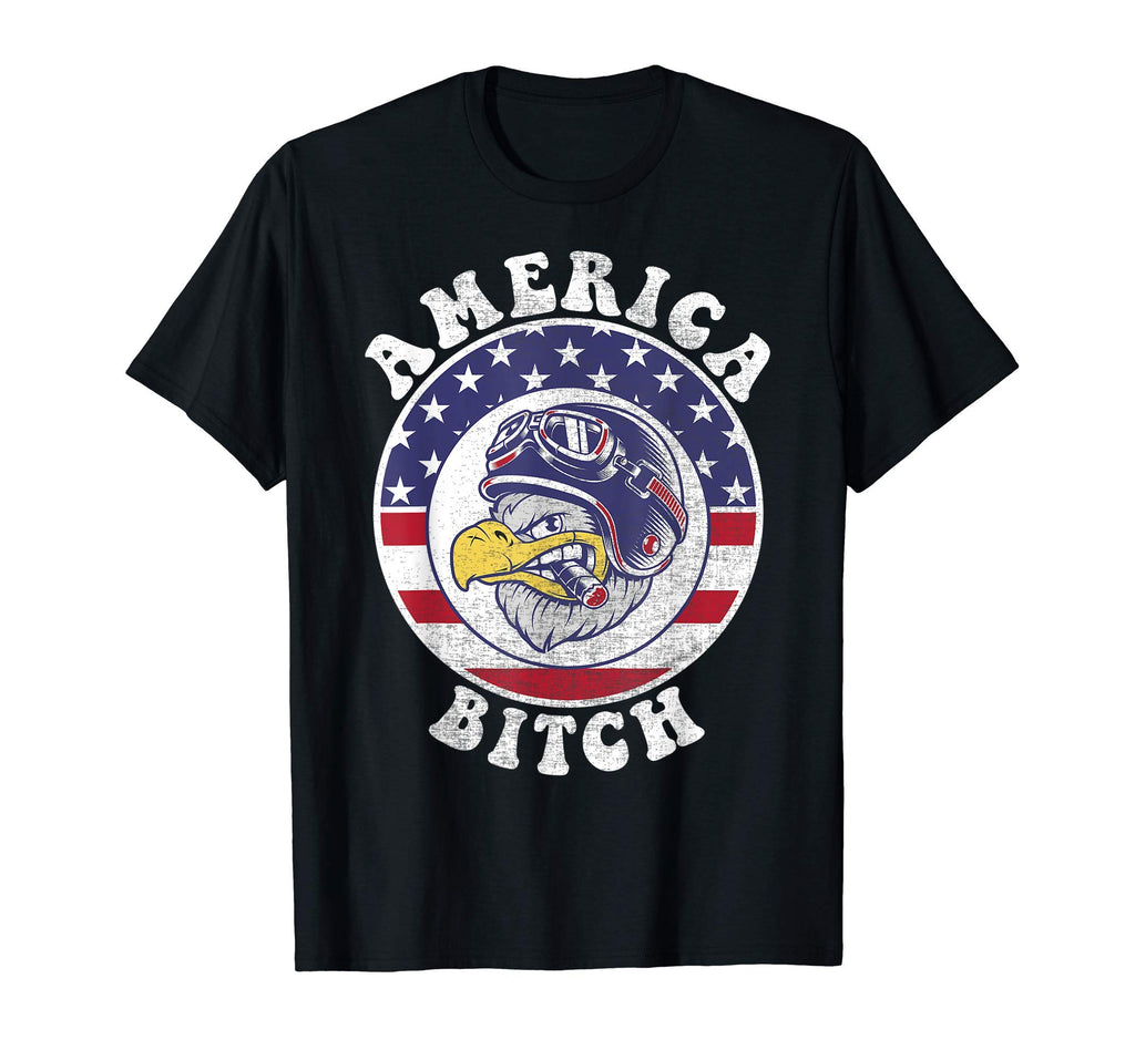 America Bitch Usa Flag Eagle T-Shirt - Custom Art Print for Adults - T-Shirt, Sweatshirt, Hoodie