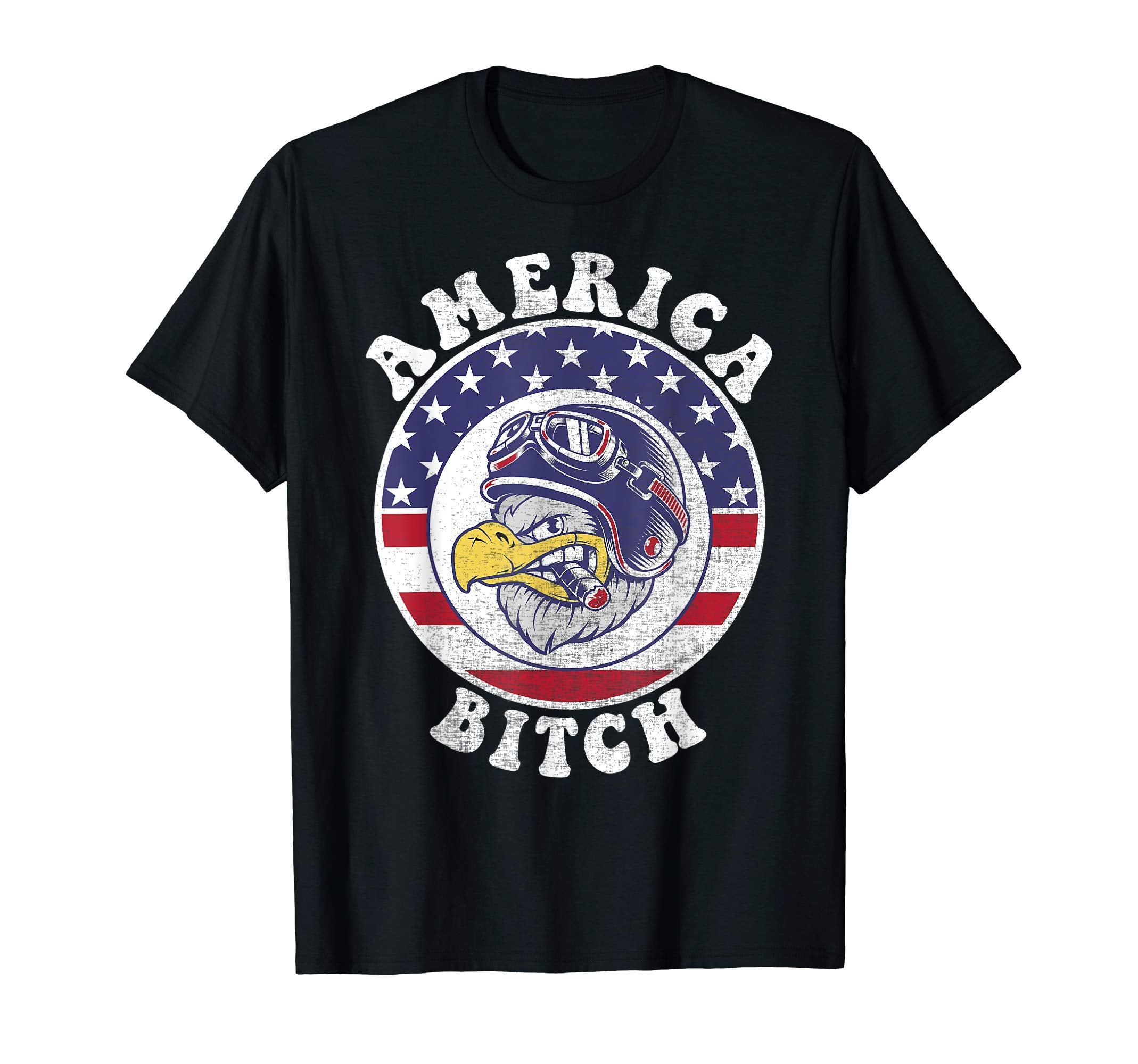 America Bitch Usa Flag Eagle T-Shirt - Custom Art Print for Adults - T-Shirt, Sweatshirt, Hoodie