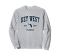 Key West Florida Fl Athletic Navy Sweatshirt - Minimalist Print for Adults - T-Shirt, Sweatshirt, Hoodie