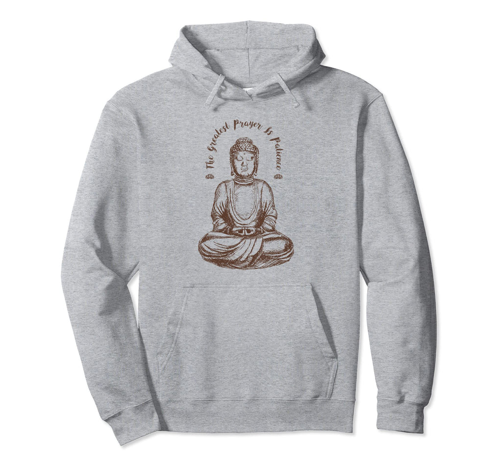 Buddha Patience Prayer Lotus Mindfulness Hoodie - Aesthetic Graphic Unisex - T-Shirt, Sweatshirt, Hoodie
