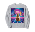 Synthwave Aesthetic Meerkat Lover Sweatshirt - Custom Art Print Men Women - T-Shirt, Sweatshirt, Hoodie